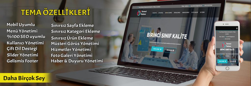 Çanakkale web tasarım tema özellikleri